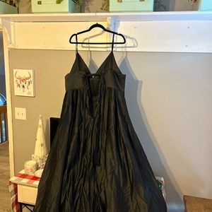 New -  Black Satin Long Dress Size 18+